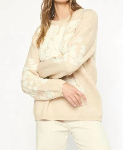 Entro Lainey Sweater In Oatmeal In White