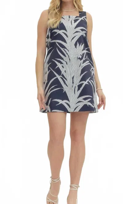 Entro Landry Dress In Navy In Blue