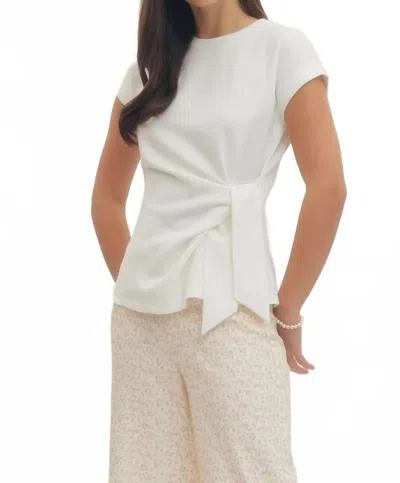 Entro Lassic Tie Detail Top In White