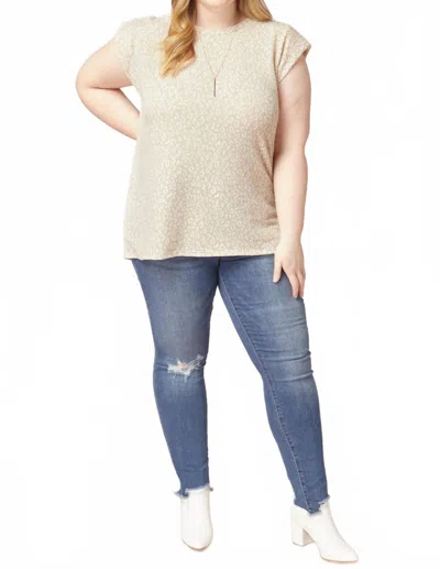 Entro Leopard Tonal Top In Tan In Neutral
