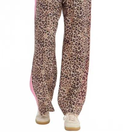 Entro Leopard Wide Leg Pants In Brown