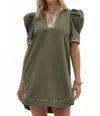 Entro Life On The Edge Dress In Olive In Green