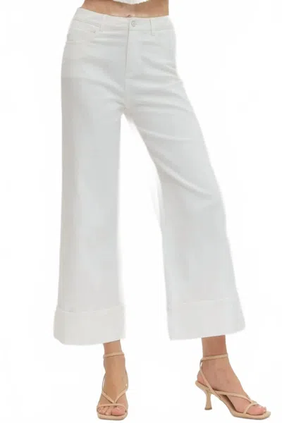 Entro Lillian Wide Leg Pants In Off White