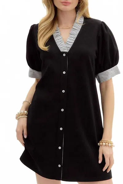 Entro Lily Mini Dress In Black