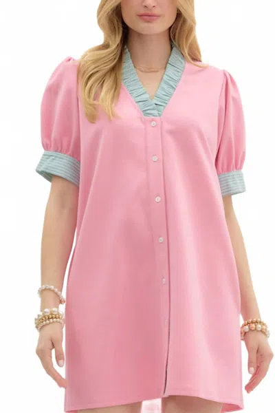 Entro Lily Mini Dress In Pink