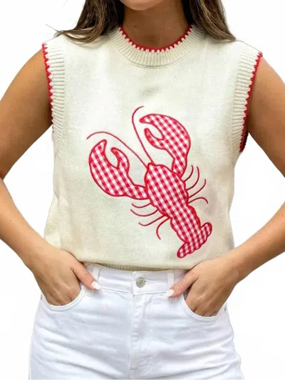 Entro Lobster Vest In Beige In Multi
