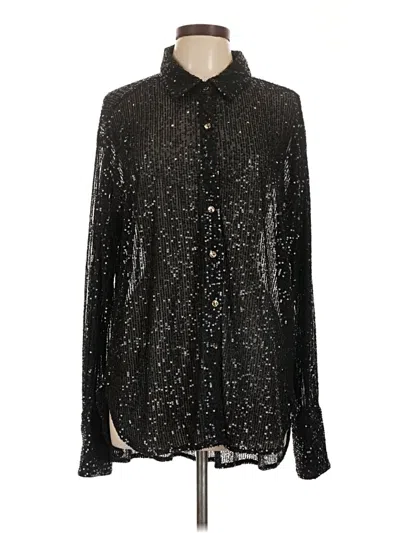 Pre-owned Entro Long Sleeve Blouse In Black