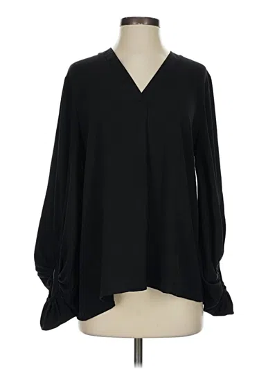 Pre-owned Entro Long Sleeve Blouse In Black
