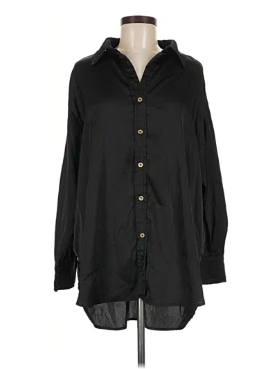 Pre-owned Entro Long Sleeve Blouse In Black