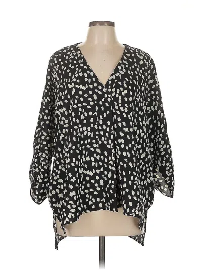 Pre-owned Entro Long Sleeve Blouse In Blue