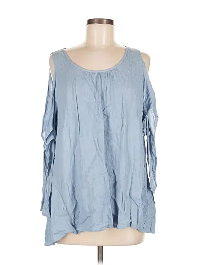 Pre-owned Entro Long Sleeve Blouse In Blue