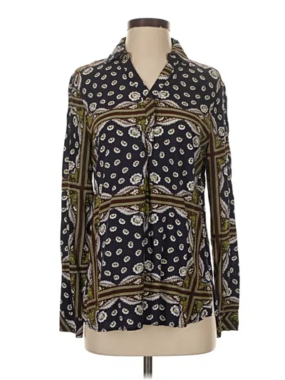 Pre-owned Entro Long Sleeve Blouse In Blue