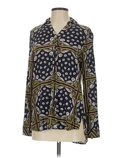 Pre-owned Entro Long Sleeve Blouse In Blue