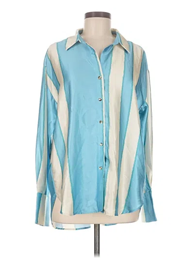 Pre-owned Entro Long Sleeve Blouse In Blue