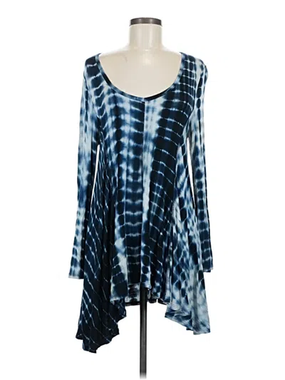 Pre-owned Entro Long Sleeve Blouse In Blue
