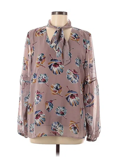 Pre-owned Entro Long Sleeve Blouse In Brown