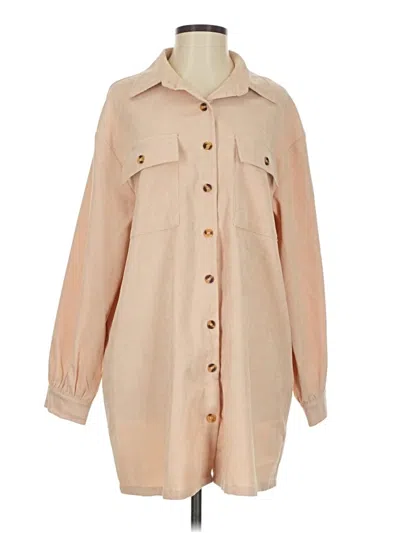 Pre-owned Entro Long Sleeve Blouse In Brown