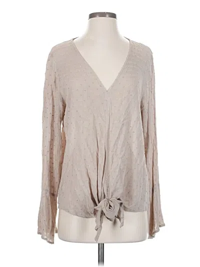 Pre-owned Entro Long Sleeve Blouse In Brown