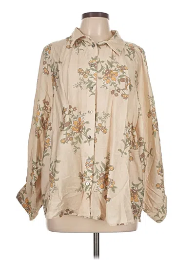 Pre-owned Entro Long Sleeve Blouse In Brown