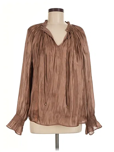 Entro Long Sleeve Blouse In Brown