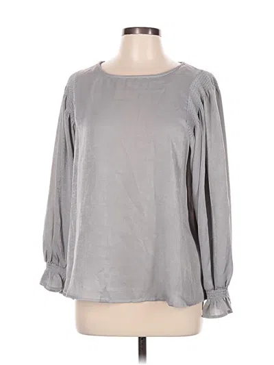 Pre-owned Entro Long Sleeve Blouse In Gray
