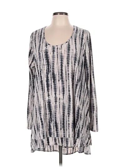 Pre-owned Entro Long Sleeve Blouse In Gray