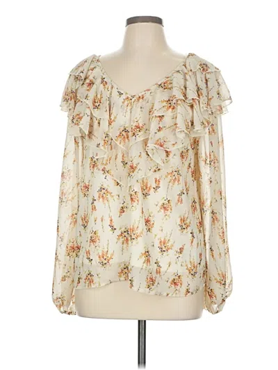 Pre-owned Entro Long Sleeve Blouse In Ivory
