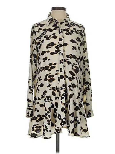 Pre-owned Entro Long Sleeve Blouse In Ivory