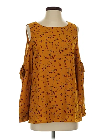 Pre-owned Entro Long Sleeve Blouse In Orange