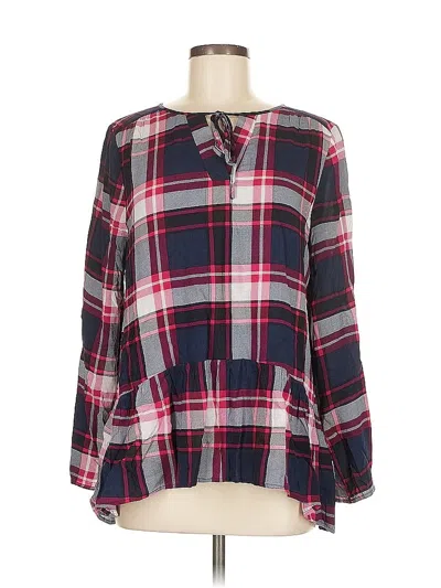 Pre-owned Entro Long Sleeve Blouse In Red