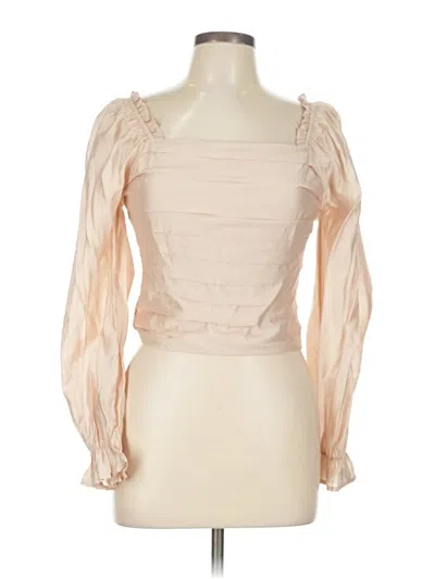 Pre-owned Entro Long Sleeve Blouse In White