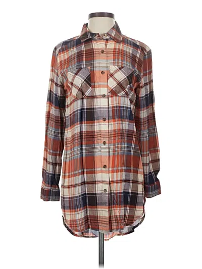 Pre-owned Entro Long Sleeve Button Down Shirt In Brown