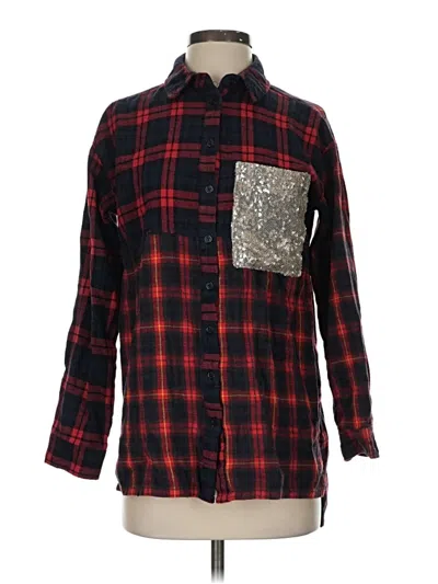 Pre-owned Entro Long Sleeve Button Down Shirt In Red