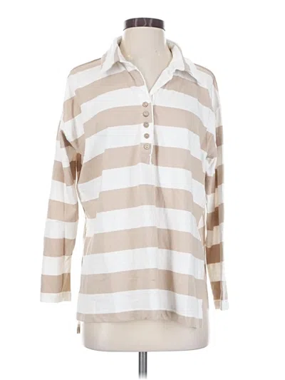 Pre-owned Entro Long Sleeve Polo Shirt In Ivory