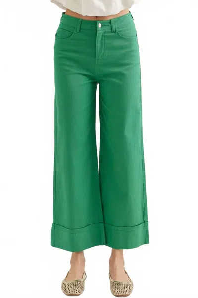 Entro Lucky Clover Ankle Length Pants In Green
