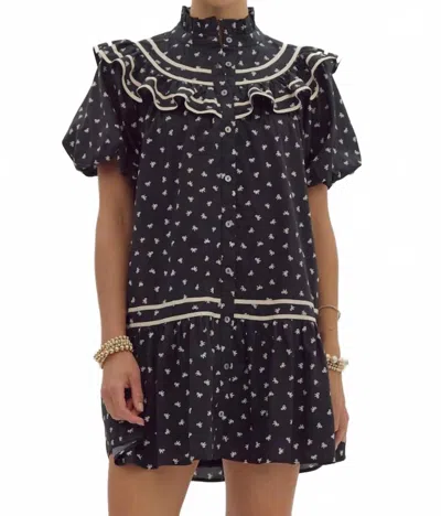 Entro Lydia Dress In Black