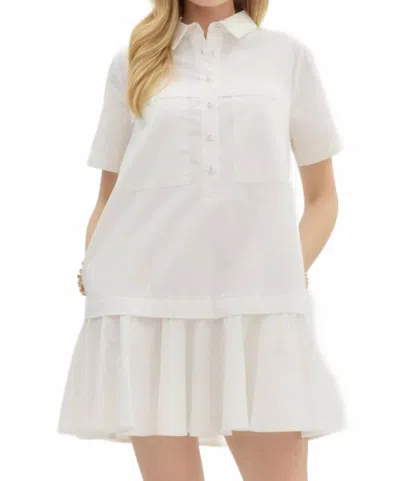 Entro Lydia Mini Dress In White