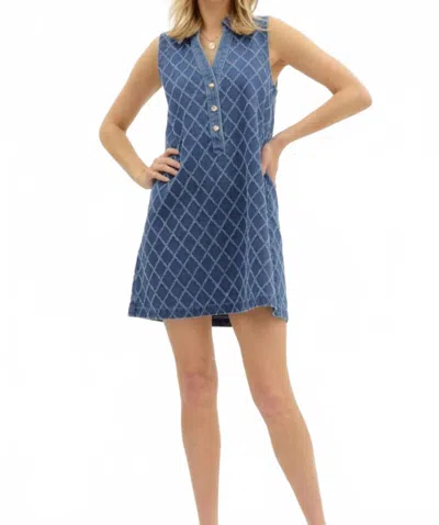 Entro Maddy Denim Mini Dress In Blue