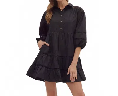 Entro Madelyn Mini Dress In Black