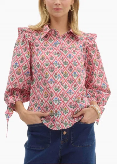Entro Maeve Top In Pink In Multi
