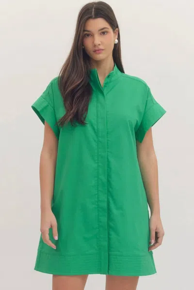 Entro Maggie Mini Dress In Green