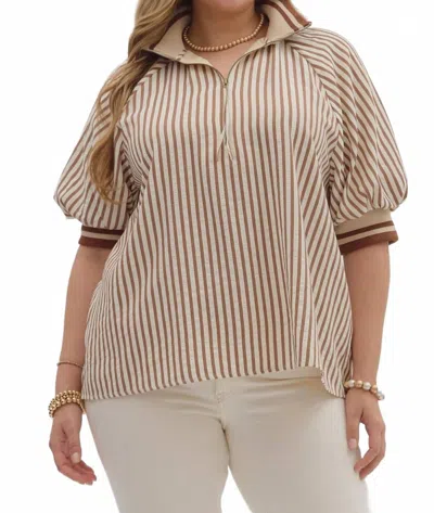 Entro Making My Way Top - Curvy In Caramel In Neutral