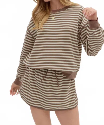 Entro Match Point Skort Set In Mocha In Pattern