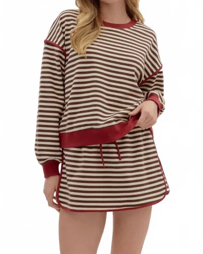 Entro Match Point Skort Set In Red/brown In Black