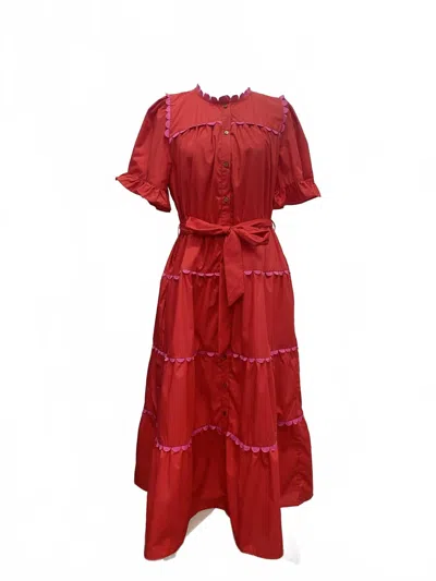 Entro Maxi Dress In Red