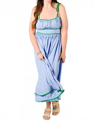 Entro Meadow Maxi Dress In Blue