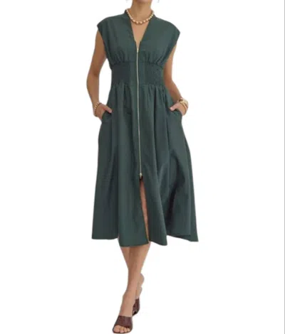 Entro Midi Dress In Green