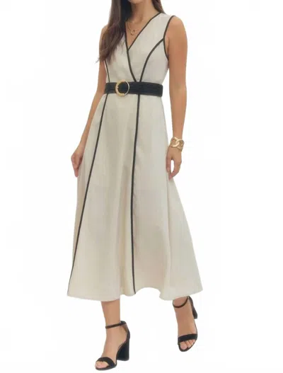 Entro Midi Edge Dress In White