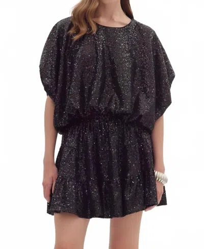 Entro Midnight Glimmer Blouse In Black