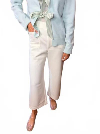 Entro Mid-rise Ankle Length Pants In Off White In Neutral